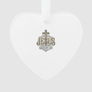 Jésus a sauvé ma vie gravure vintage chrétienne Sh