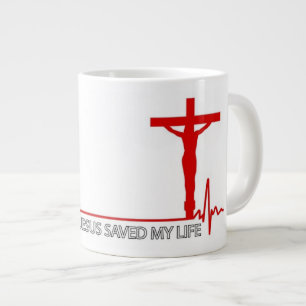 Jésus a sauvé ma vie - Tasse de café extra-grande