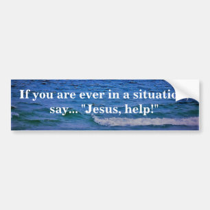 JÉSUS AIDER BUMPER STICKER