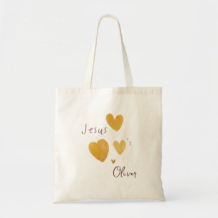 Jésus aime Nom Personnalisé Totes & Sacs moderne