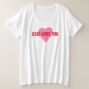 JÉSUS AIME VOUS T-shirt féminin plus taille
