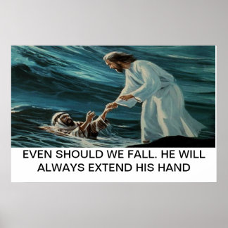 Jesus and Peter Poster
