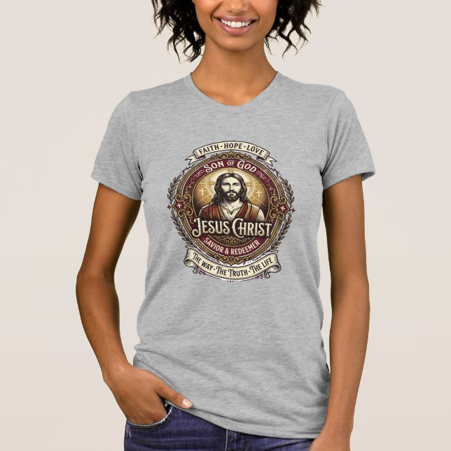 Jesus Antiques Héritage Graphique T-Shirt Art Chré (Devant)