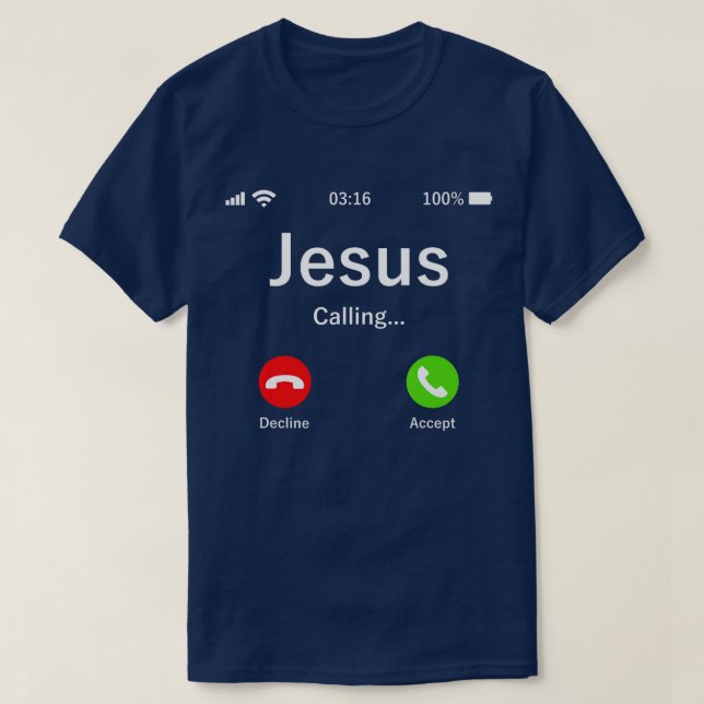 Jésus appelle Christian TShirt (Design devant)