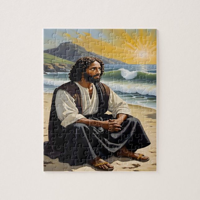 Jésus Assis Au Bord De La Mer Puzzle (Vertical)