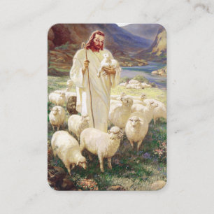 Jésus Avec Flock Psaume 23 Carte de prière