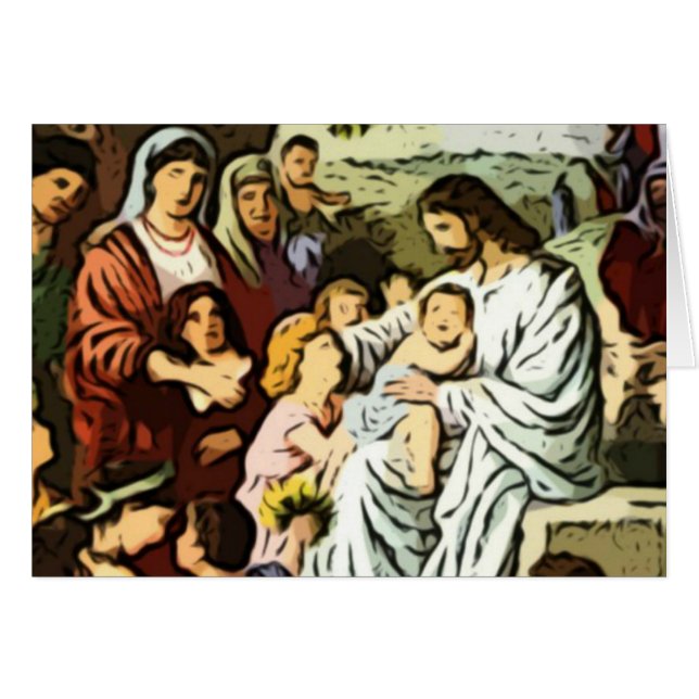 Jésus bénissant les enfants (Devant horizontal)