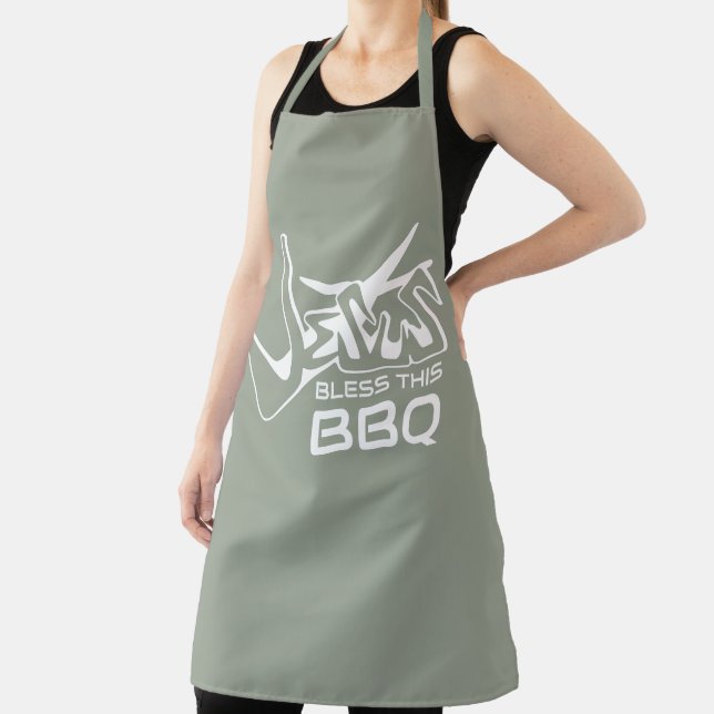 Jésus bénisse ce tablier de sage BBQ (Insitu)