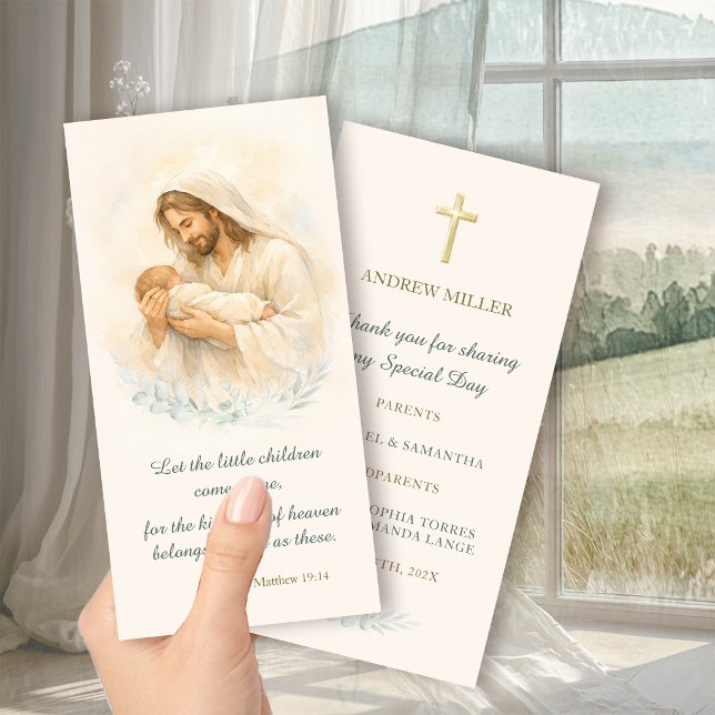 Jésus berçant un nouveau-né Baptême Objet de dévot (Créateur téléchargé)