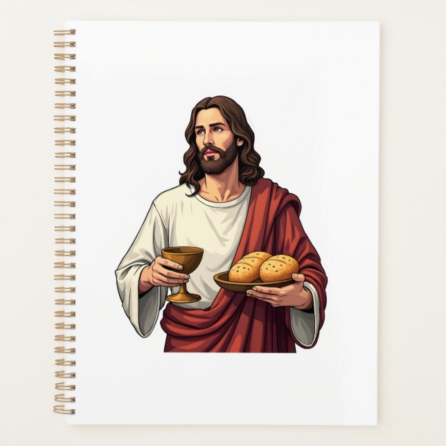 Jesus Bread Wine Vintage Engraving Tee 2 (Devant)