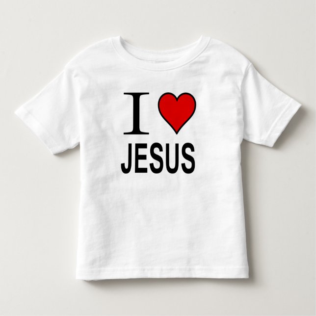 Jésus cadeaux J'aime le logo de Jésus sur T-shirt (Devant)
