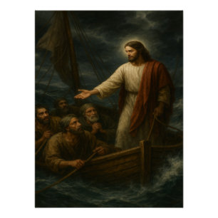Jesus Calms the Storm™ LDS Poster d'art