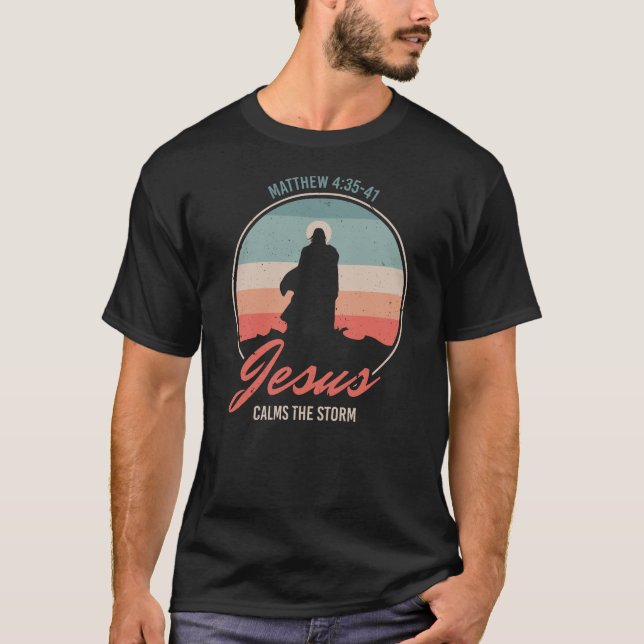 "Jesus calms the storm" T-Shirt (Devant)
