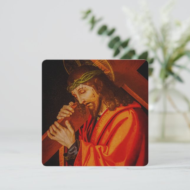 Jesus carrying the cross card (Debout devant)