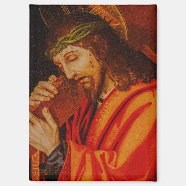 Jesus carrying the cross magnet (Recto)