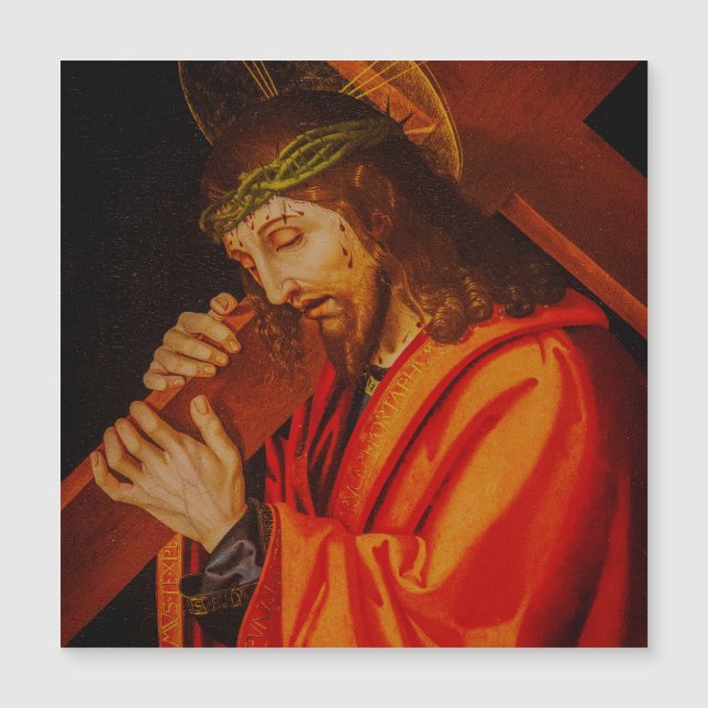 Jesus carrying the cross magnet (Devant)