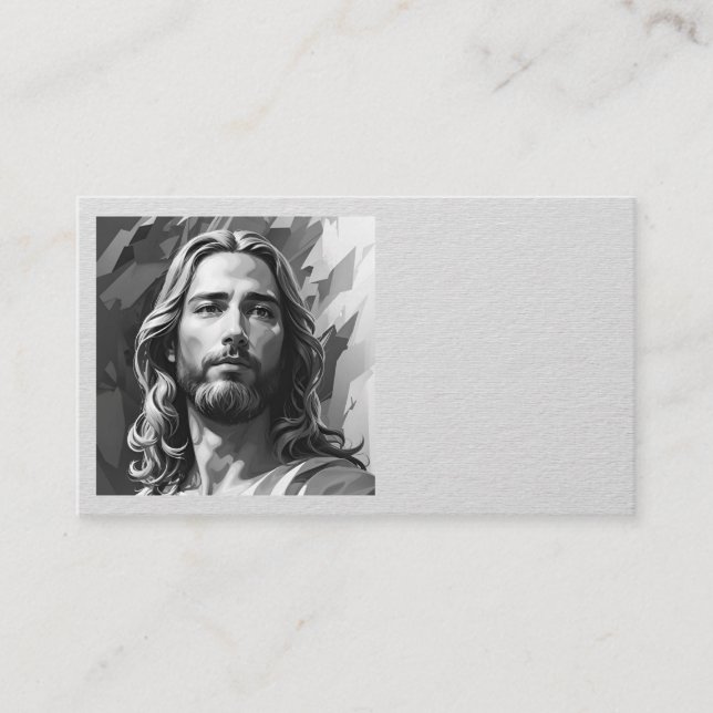Jésus Cartes de visite noirs et blancs (Devant)