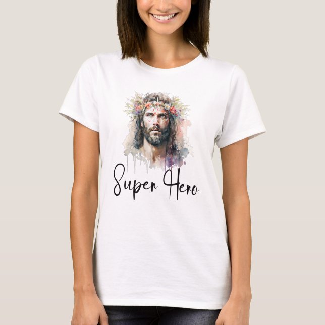Jésus Christ est mon super héros T-shirt (Devant)