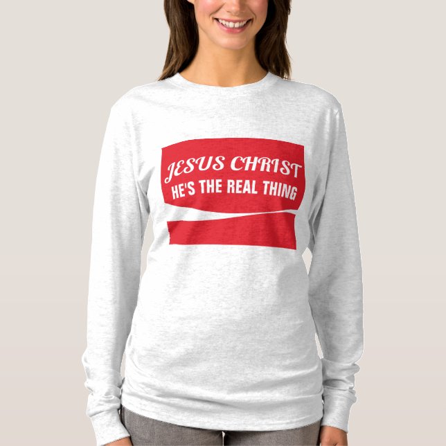 JÉSUS CHRIST - LA VÉRITABLE CHOSE DES T-shirts chr (Devant)