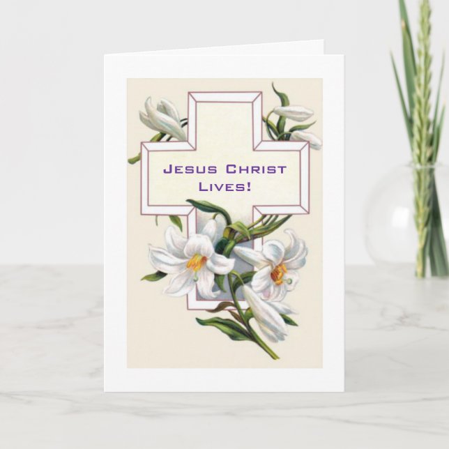 Jésus Christ vit la carte de Pâques (Devant)