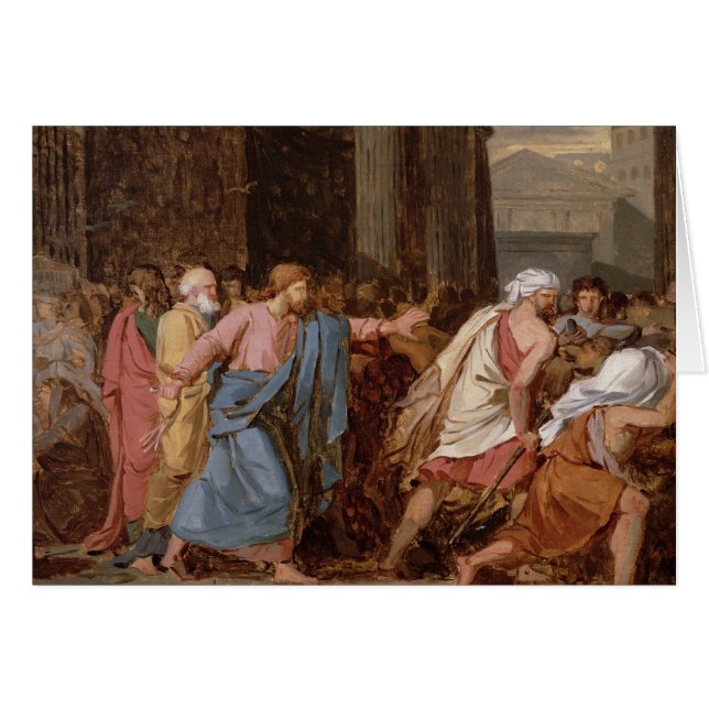 Jésus conduisant les négociants par le temple (Devant horizontal)