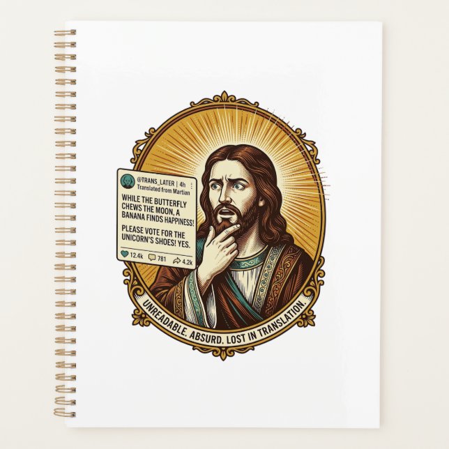 Jésus Confus Traduction Automatique Échoue Humour  (Devant)