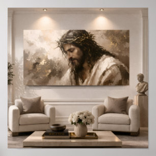 Jésus Couronne d'Épines Art Mural Passion du Chr