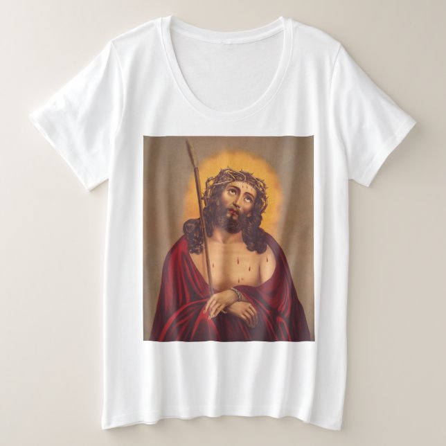 Jésus Couronné d'Épines Art Sombre (Design devant)