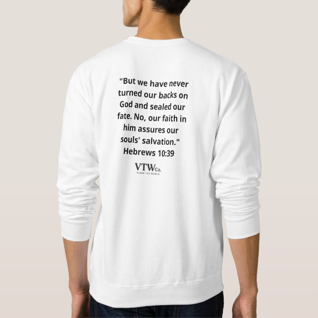 Jésus > Culture Sweatshirt à col blanc masculin (Dos)