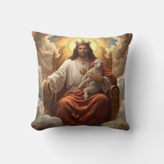 Jésus dans le royaume des cieux Coussin jeté 