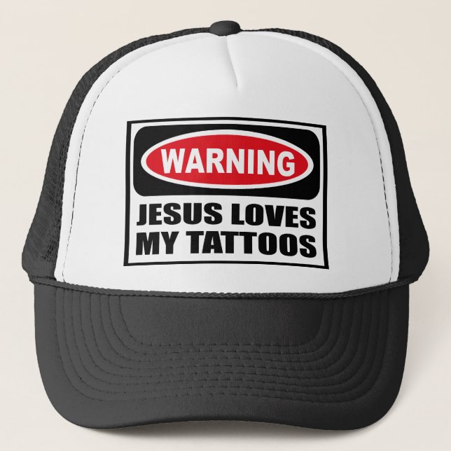 JÉSUS de avertissement AIME MON casquette de (Devant)