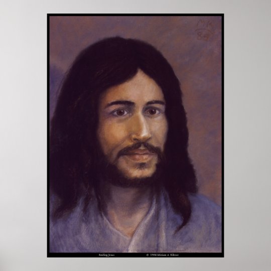 Jésus de sourire, image juive de Jésus Poster