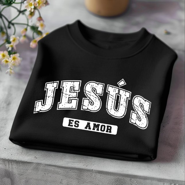 Jesús Es Amor Détresse Chrétienne T-shirt Espagnol (Créateur téléchargé)