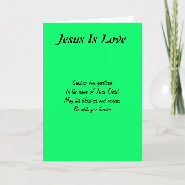 Jésus est amour Cartes de voeux (Devant)