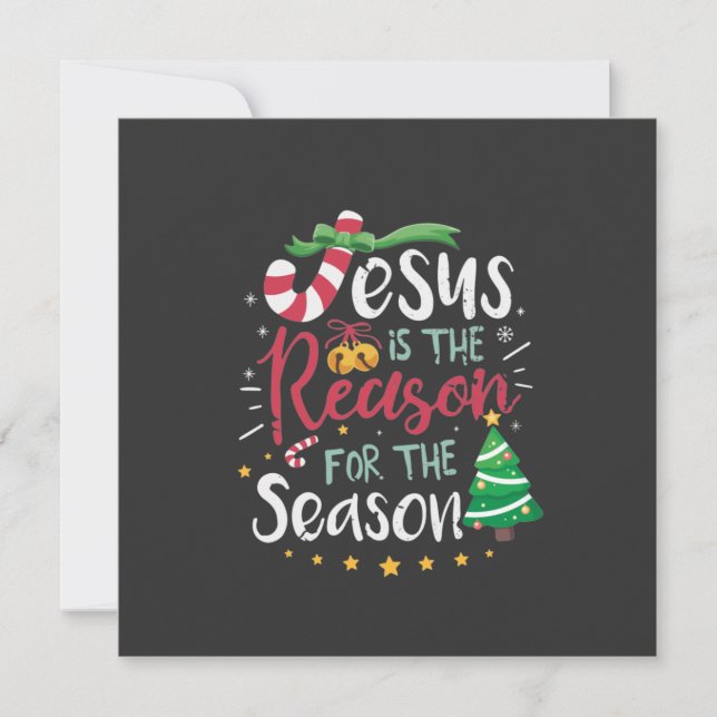 Jésus est la raison de la saison Carte de Noël (Devant)