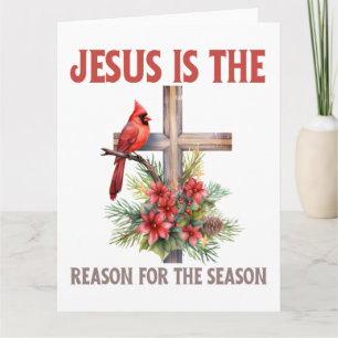 Jésus est la raison de la saison. Cartes de Noël.