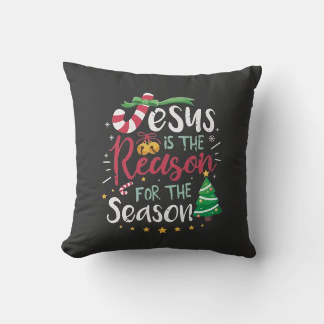 Jésus est la raison du Coussin de saison (Recto)