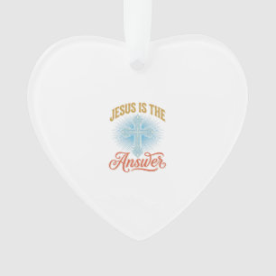 Jésus est la réponse Croix chrétienne Vector Desig