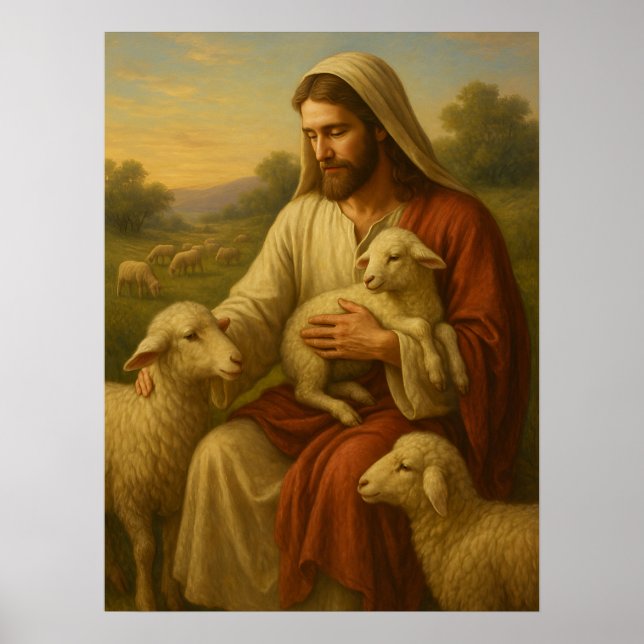 Jésus est le berger #1™ Affiche d'art mural SUD (Devant)