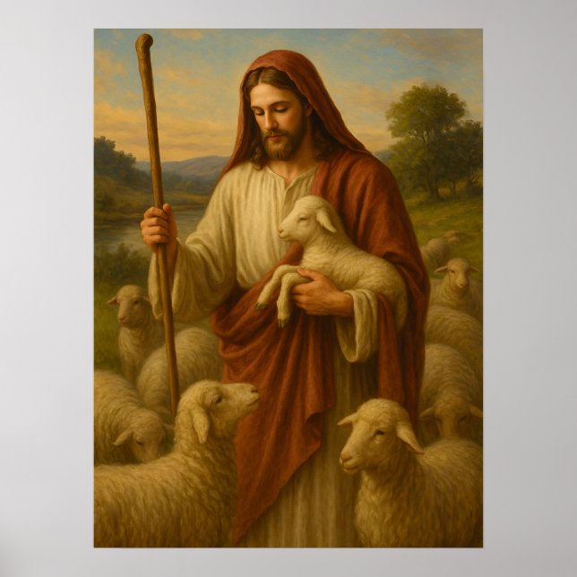 Jésus est le berger #2™ LDS affiche d'art mural (Devant)