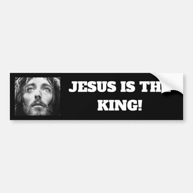 Jésus est le roi Sticker pour pare-chocs de vinyle (Devant)