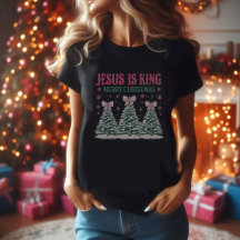 Jésus est le roi t-shirt noir Noël des femmes