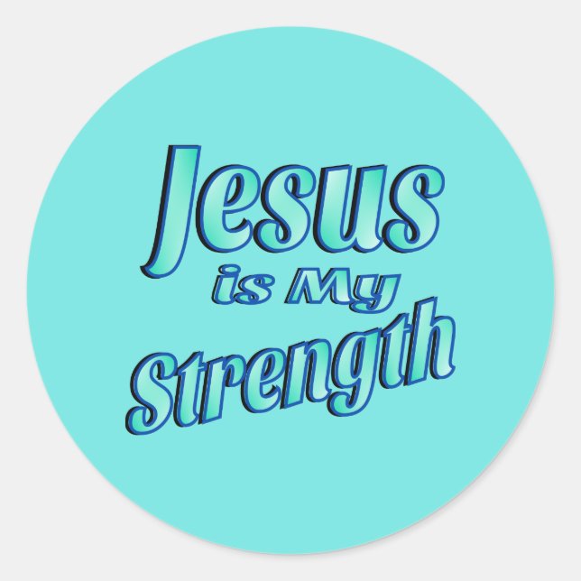 Jésus Est Mes Stickers De Monnaie De Force (Devant)