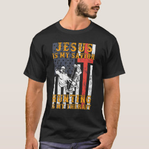 Jésus Est Mon Sauveur Chasse Est Mon Sweat - shirt