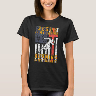 Jésus Est Mon Sauveur Courir Est Mon Sweat - shirt
