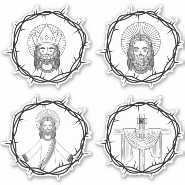 Jésus est mon sticker de set de salut (Devant)