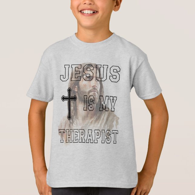 Jésus Est Mon Thérapeute T-shirt Classique (Devant)