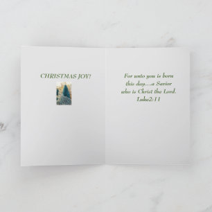 Jésus est né religieux Noël Luke CARTE de Noël