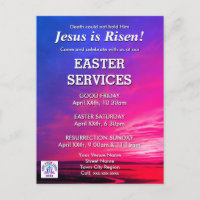 JÉSUS EST RISEN Easter Church Services Invitation