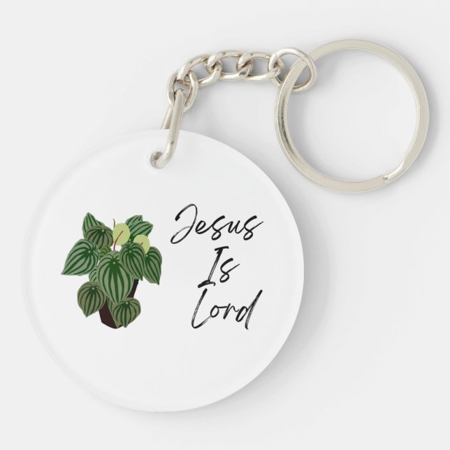 Jésus est Seigneur Porte-clés Acrylique Rond (Dos)
